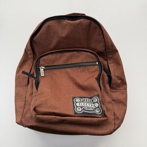 ELECTRIC VISUAL Laptop Padded Backpack Adult Brown 3 Compartments‎ Everyday Bag